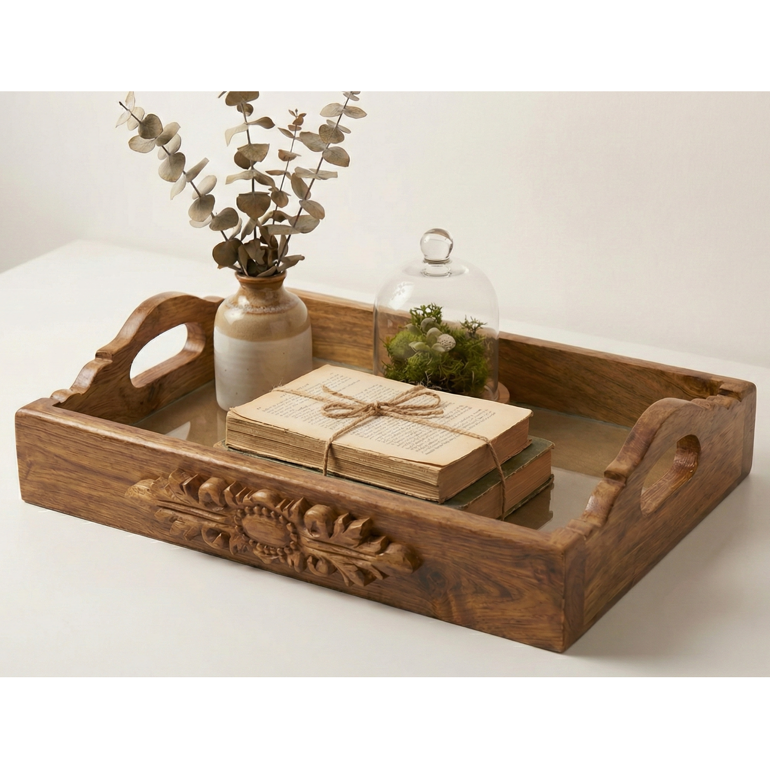 Darbar Natural Teak Tray