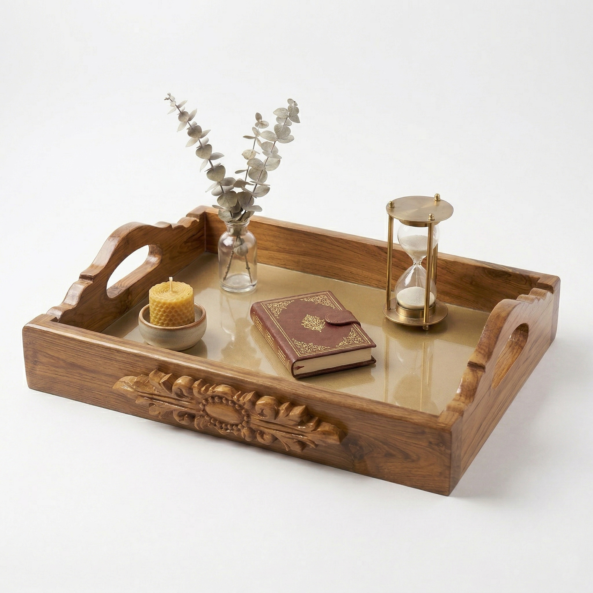 Darbar Natural Teak Tray