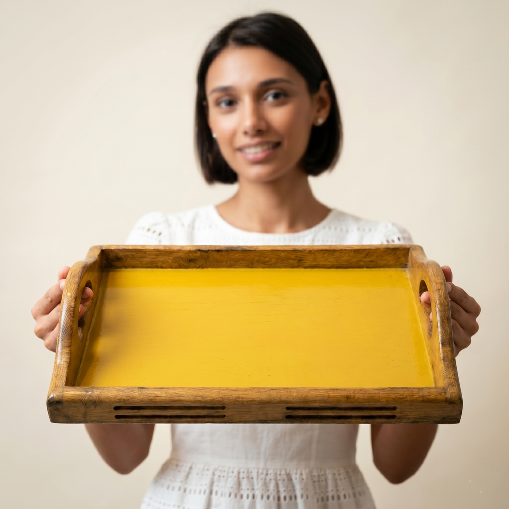 Grooved Ochre Tray