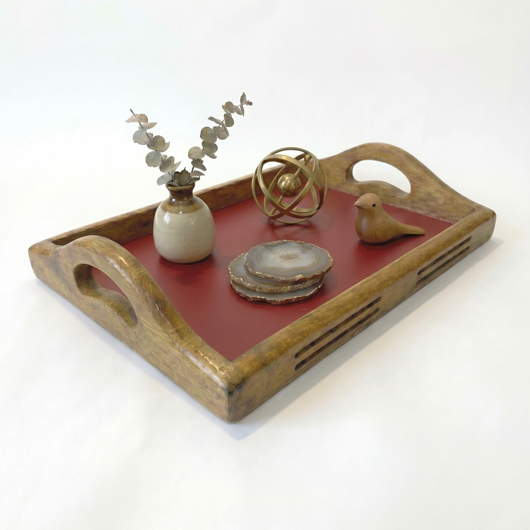 Grooved Ochre Tray