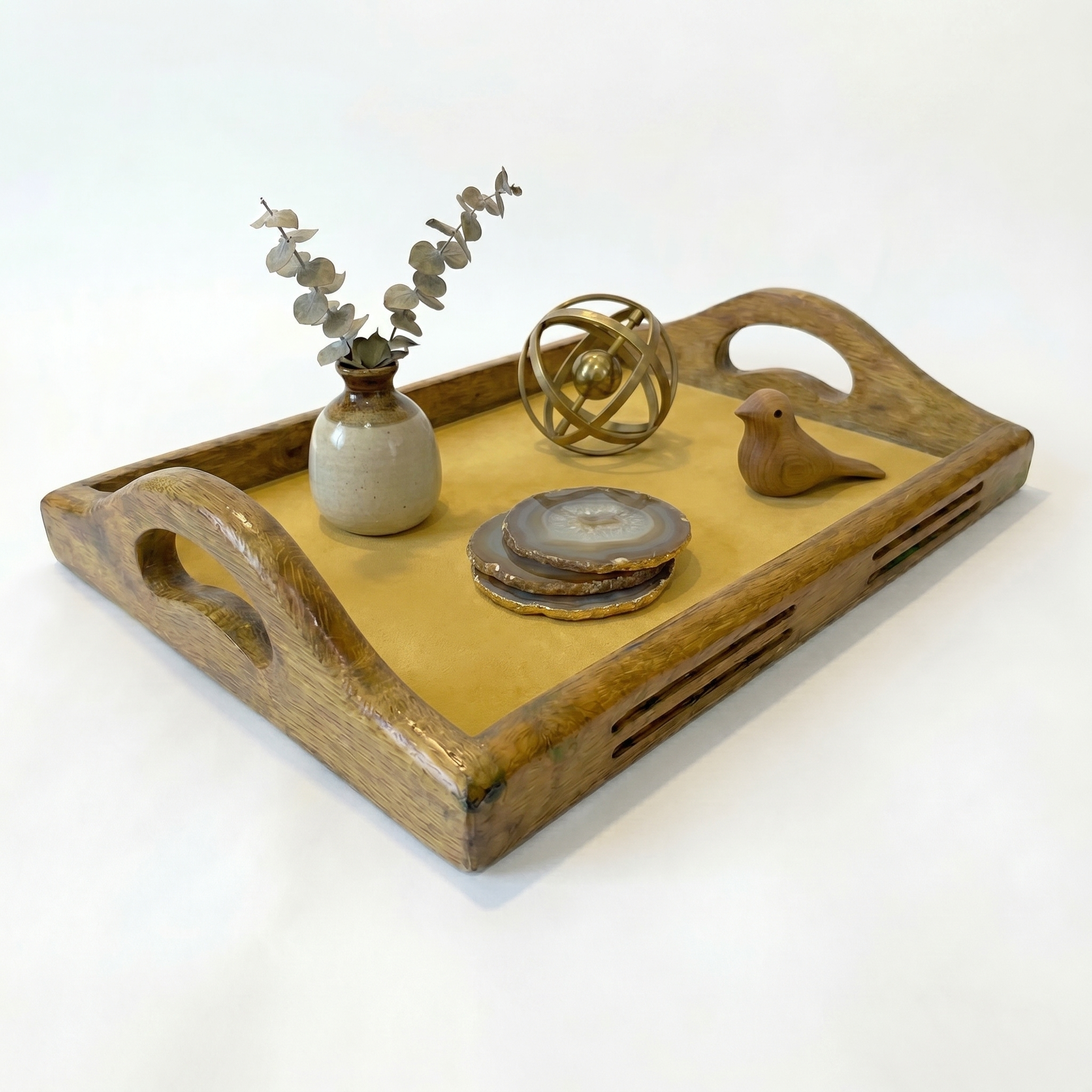 Grooved Ochre Tray