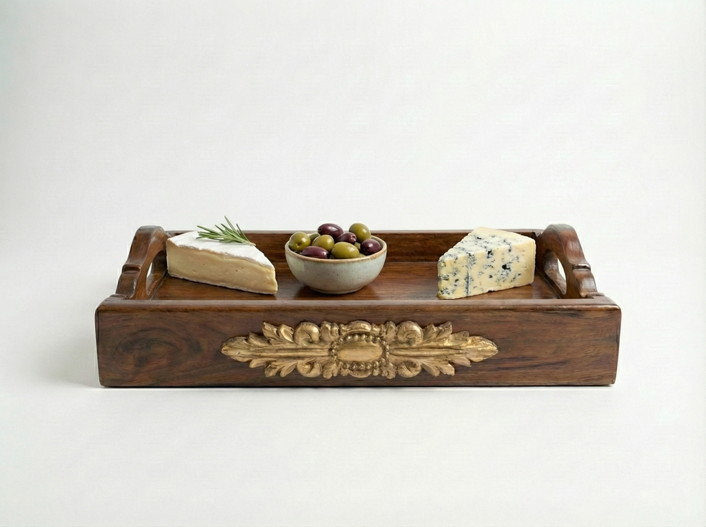 Darbar Walnut Teak Tray