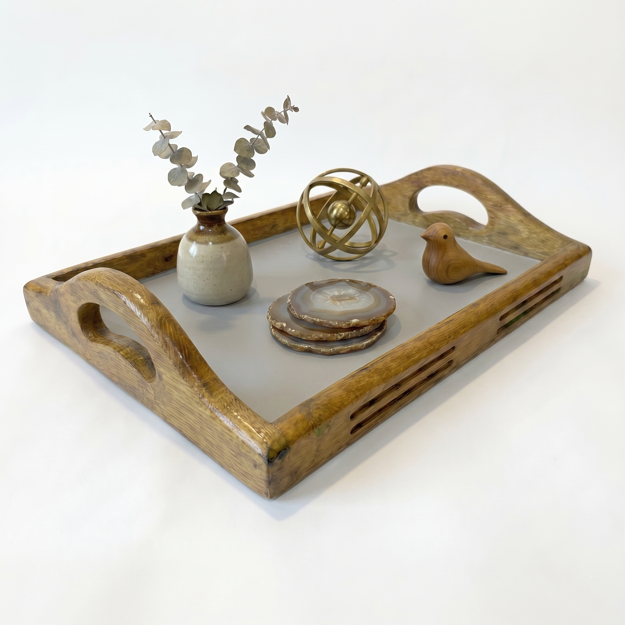 Grooved Ochre Tray