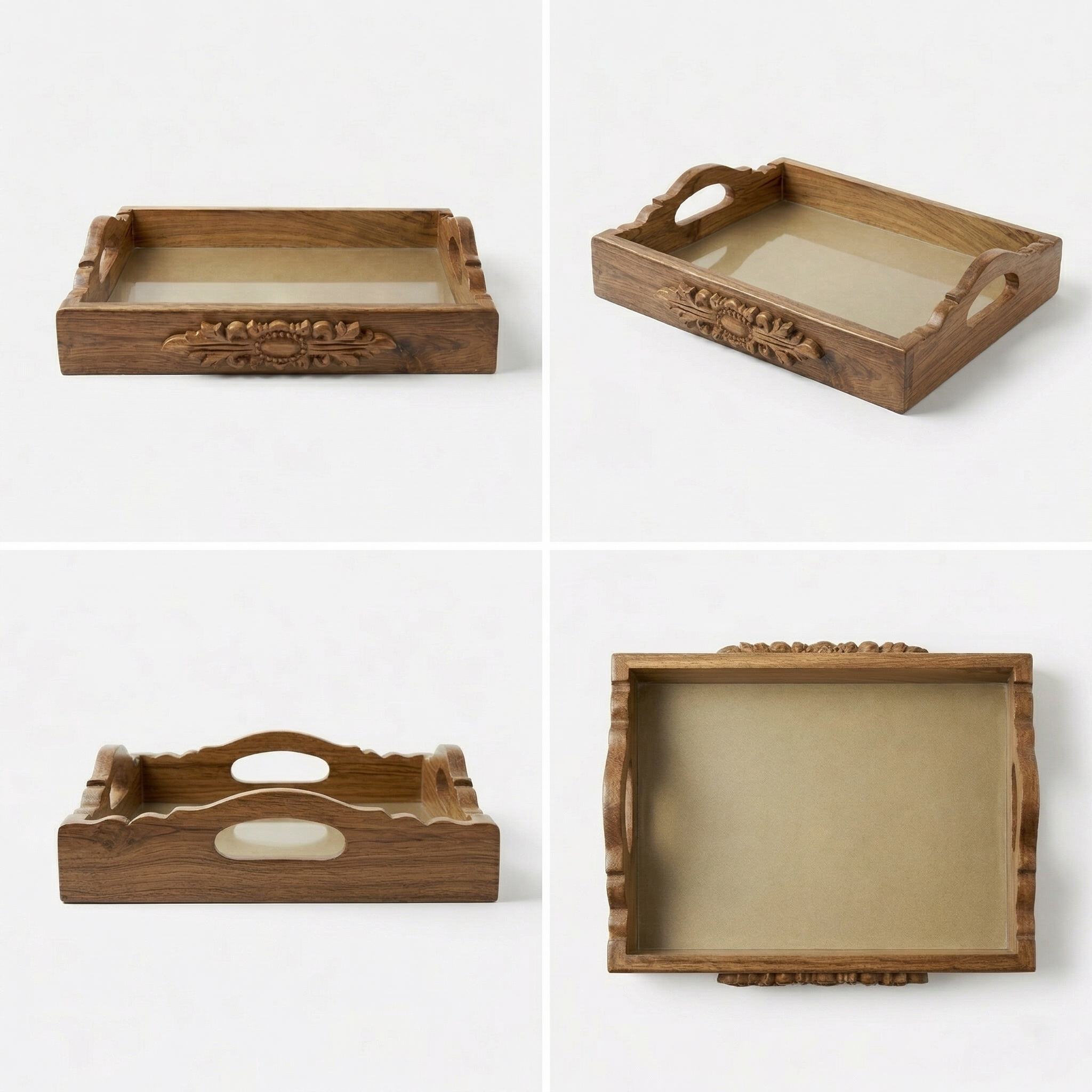 Darbar Natural Teak Tray