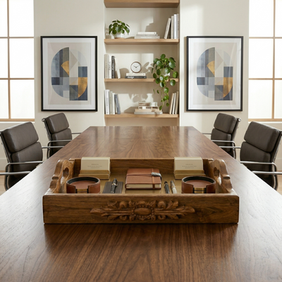 Darbar Natural Teak Tray