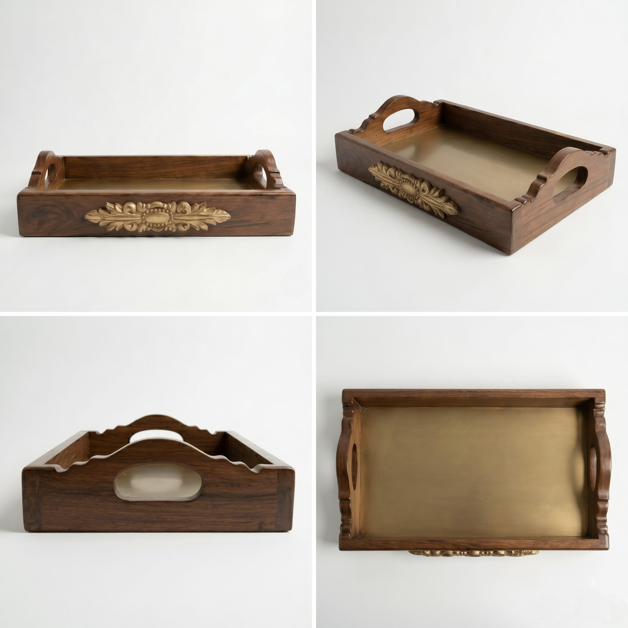 Darbar Walnut Teak Tray