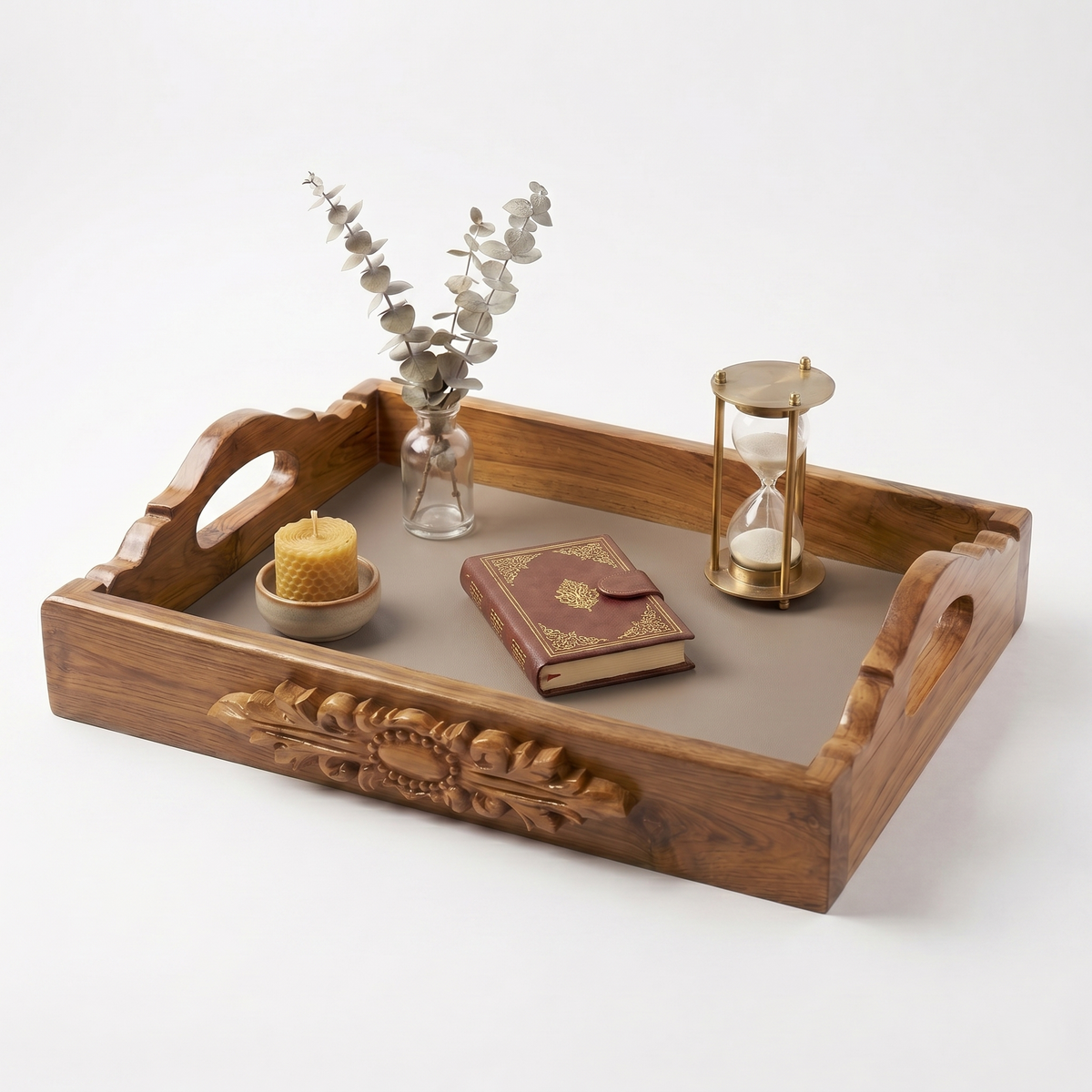 Darbar Natural Teak Tray