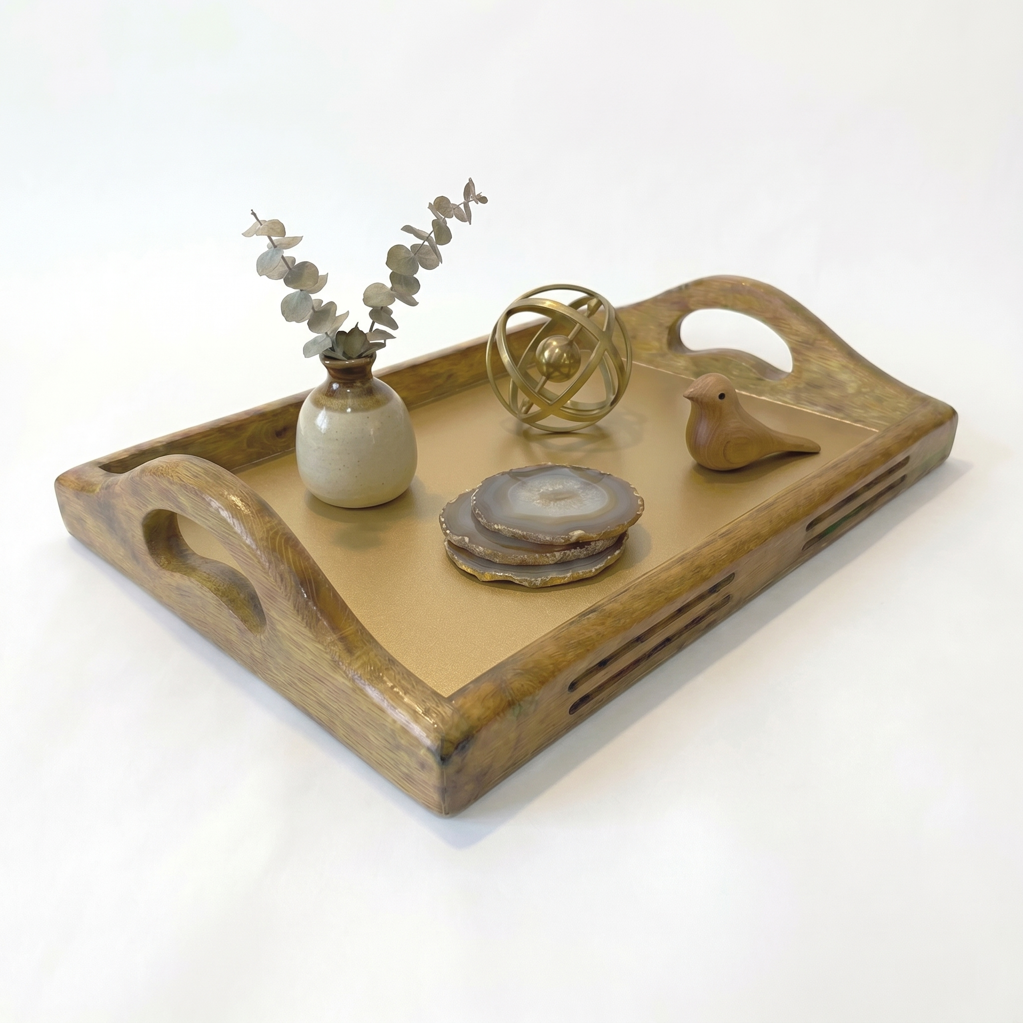 Grooved Ochre Tray